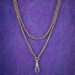 Antique Victorian Guard Chain 9ct Gold Circa 1900